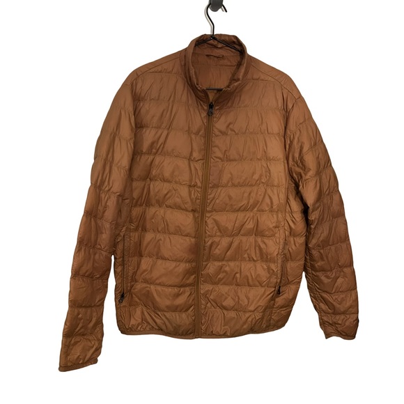 Zara Other - Zara Mens Jacket White Duck Down Packable Puffer Rust Brown size L